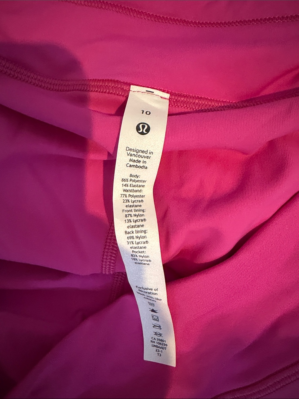 Lululemon Pace Rival skirt 4-way stretch sz 10 Sonic Pink Guc - Picture 8 of 9